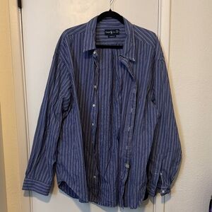 Ralph Lauren Blue Striped Button Down